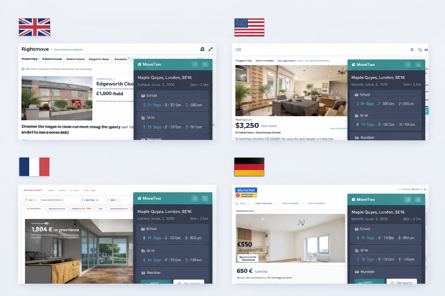 Widget on Zillow, SeLoger, ImmobilienScout24 and more